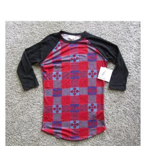 New‎ LuLaRoe Randy T-Shirt Shirt Top Unisex XXS Sporty Comfy Athletic Black/Red!